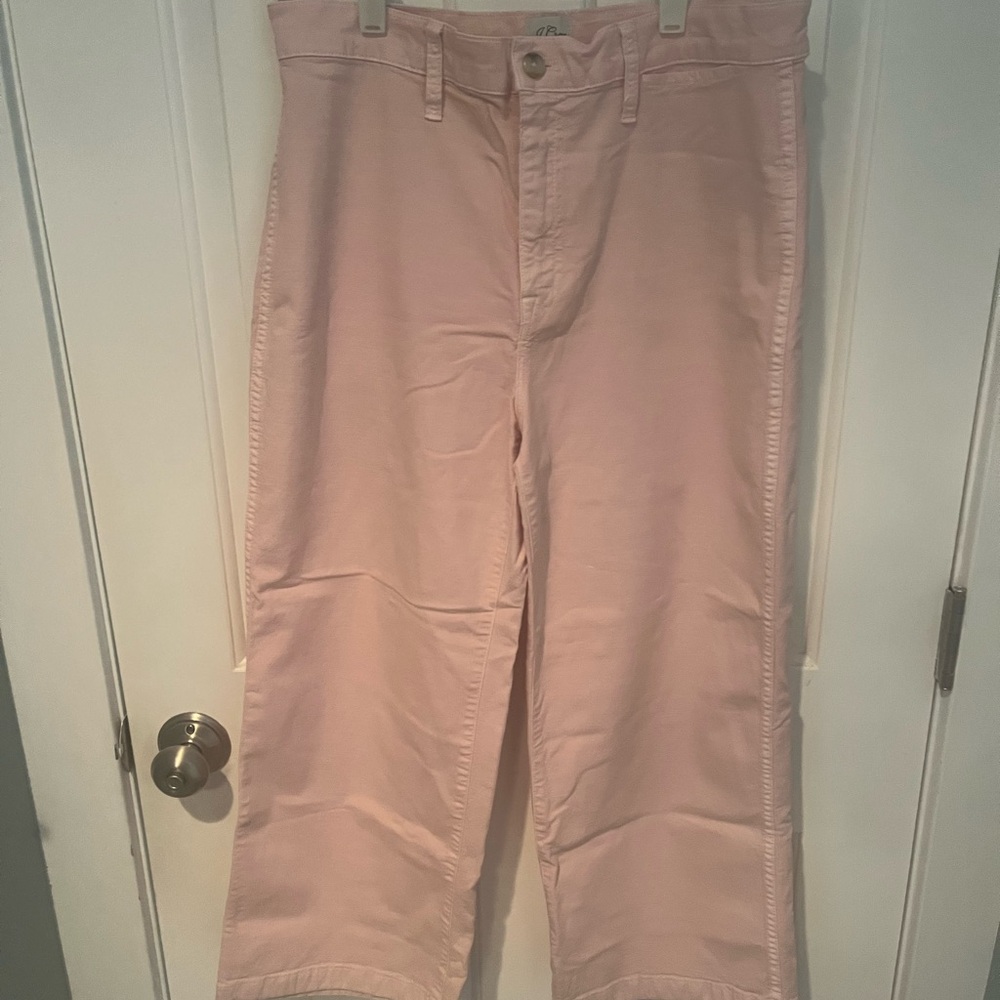 J. Crew Pink Slim Wide Leg Crop Pants Size 30